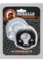 Oxballs Ultraballs Cock Ring Set (2 Pack)- Black And Clear